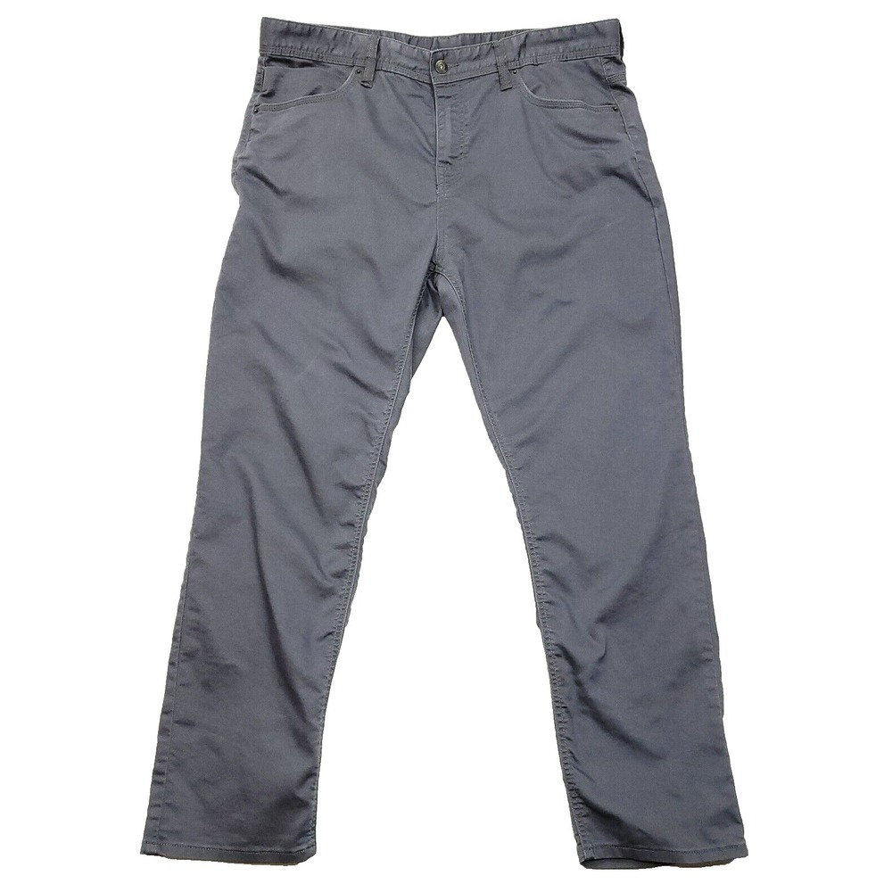 Prana Jeans Men 38x29 Gray Zion Hiking‎ Slim Fit Organic Cotton 5 Pocket Pants